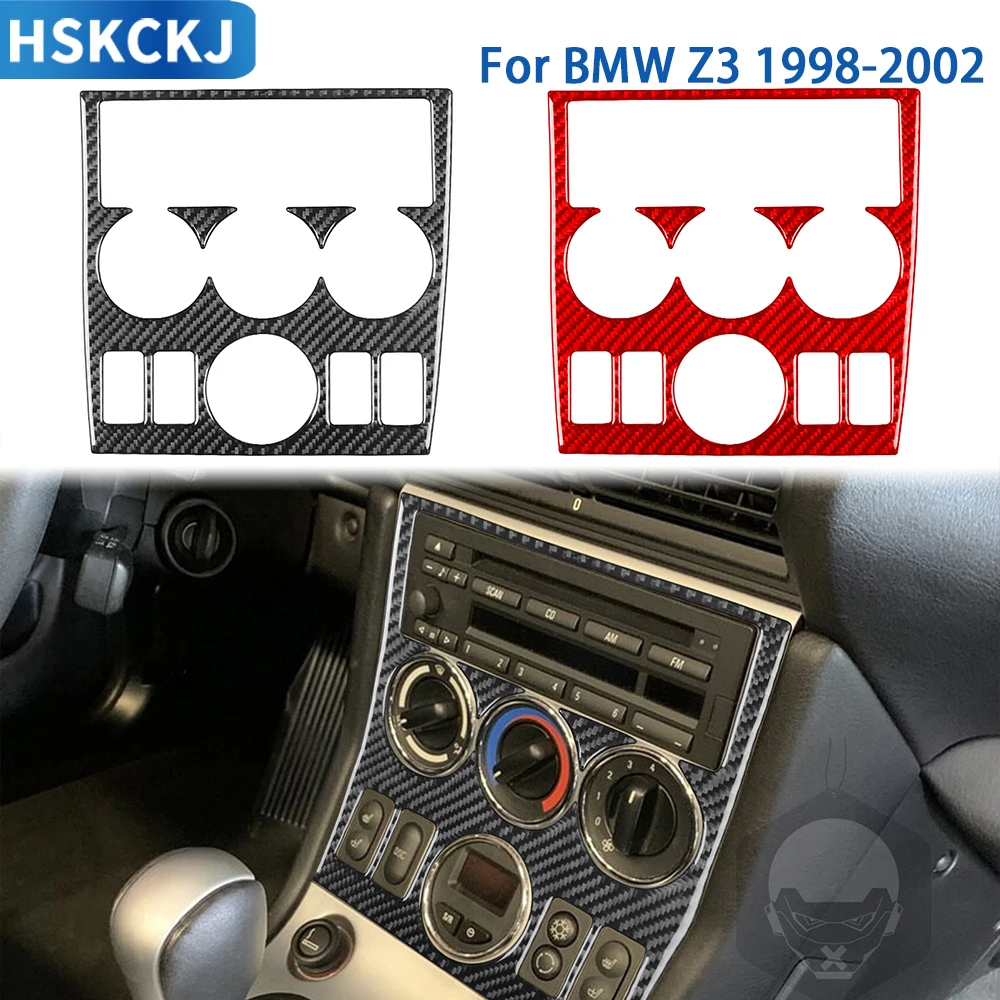 Per Bmw Z3 1998 1999 2000 2001 2002 Accessori In Fibra Di Carbonio Car Interior Control Grar Door Air Outlet Panel Trim Sticker