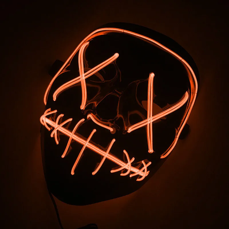 Deadpool Light Up Mask Halloween Led Coll Light Mask Party Horror Nero Maschere Divertenti Festival Forniture Per Costumi Cosplay
