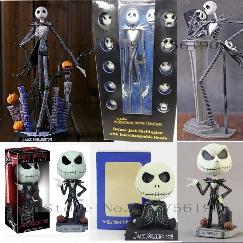 Revoltech Series Jack Figure Deluxe Jack Skellington Action Figurine Nightmare Before Christmas Cartoon Movie Regalo Di Compleanno 35Cm