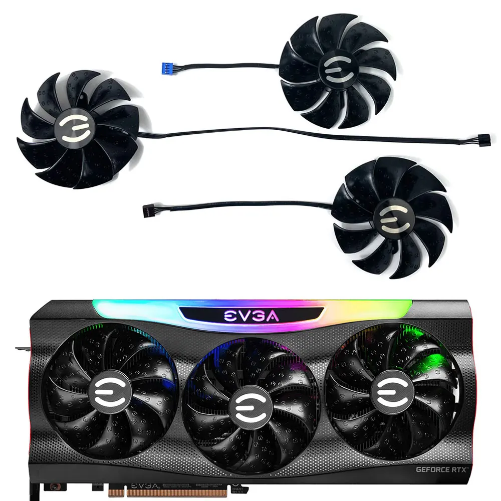 Per Evga Geforce Rtx3080 Rtx 3090 Ftw3 Ultra Ventola Di Raffreddamento Pld09220S12H 87 Millimetri 4Pin Rtx3090 3080 Ti 3070 Ftw3 Ultra Gpu Fan