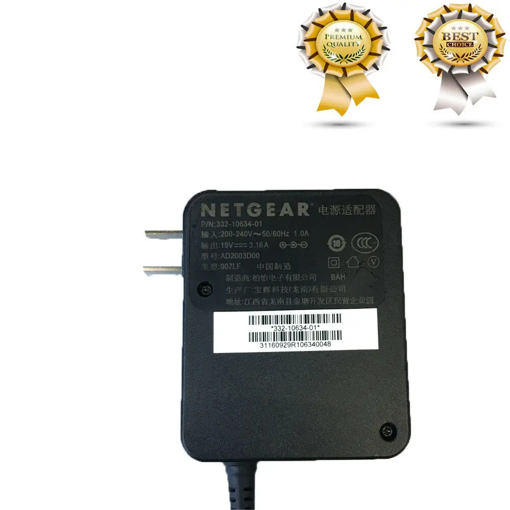 Morepartsupply Per Netgear Router Wifi R8500 R8000 X8 Ac5300 19V 3.16A Adattatore Adattatore