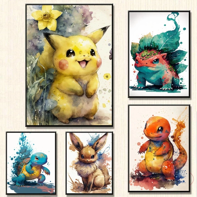 Poster E Stampe Pokemon Eevee Wall Art Living Room Picture Classic Decorative Friends Regali Stampe E Stampe