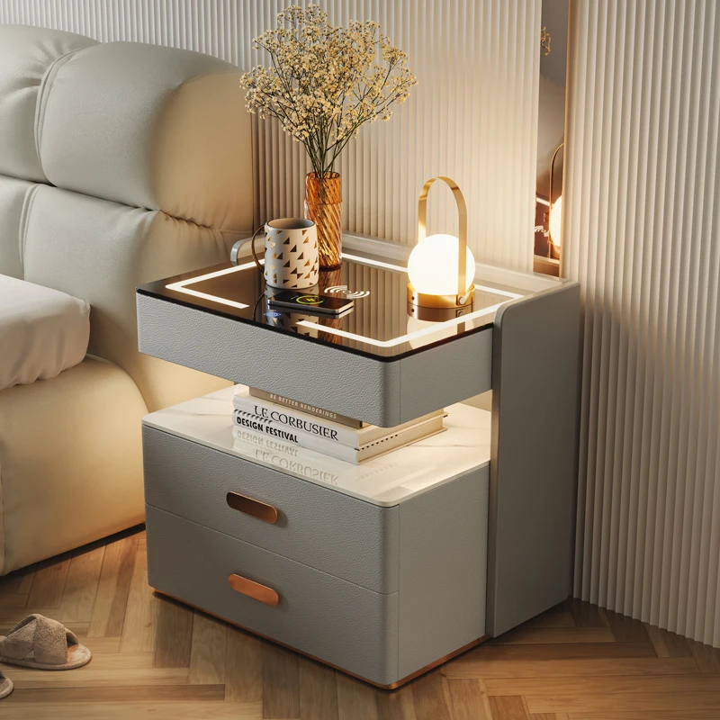 Woodiness Comodino Coffee Dressing Camera Da Letto Wireless Intelligence Table Minimalist Comodini Camera Da Letto Mobili Per La Casa