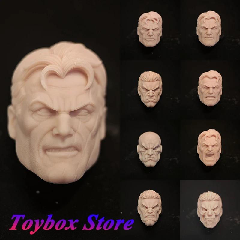 1/12 Scala Anime Captain Punisher Testa Non Verniciata Scolpire Dettagli Delicati Design Modello Giocattoli Per Ml Shf Mezco Mafex Mcfarlane Body