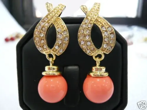 Nobiltà Pretty Gp Pink Coral Jewelry Orecchini Orecchini Meravigliosa Nobiltà Fine Gioielli Da Sposa Lucky Women'S Fine Factory Direct