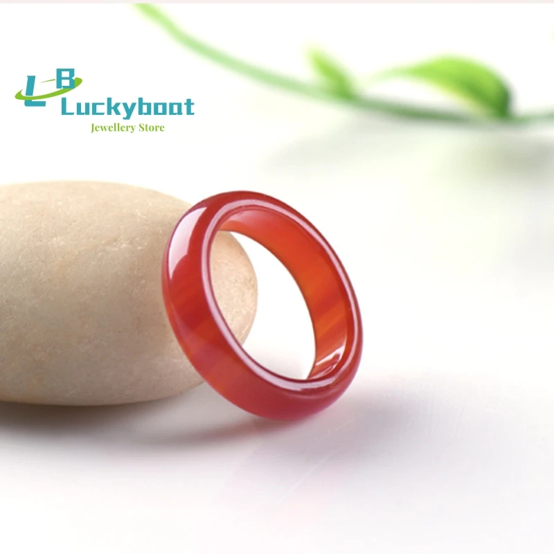Wonderful Woman Men'S Lovers100 % Natural Real Red Jade Gem Ring Anelli Fortunati Gioielli Spedizione Gratuita Crystal Pendant Rope