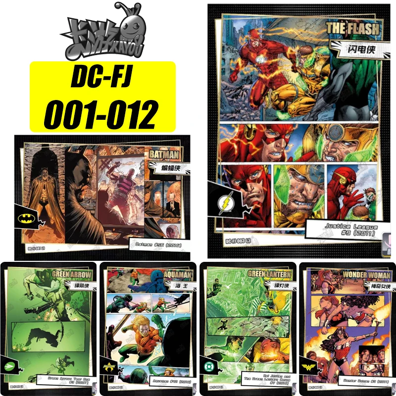 Kayou Dc-Fj Card 1 ~ 12 Series Dc Comics Arrow Wonder Woman Christmas Birthday Gift Game Toys Rare Sub-Mirror Collection Card