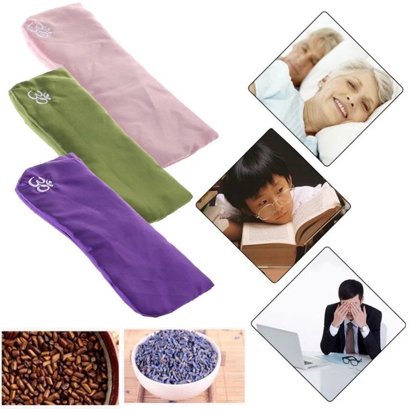 Yoga Eye Pillow Silk Cassia Seed Lavanda Maschera Relax Aromaterapia