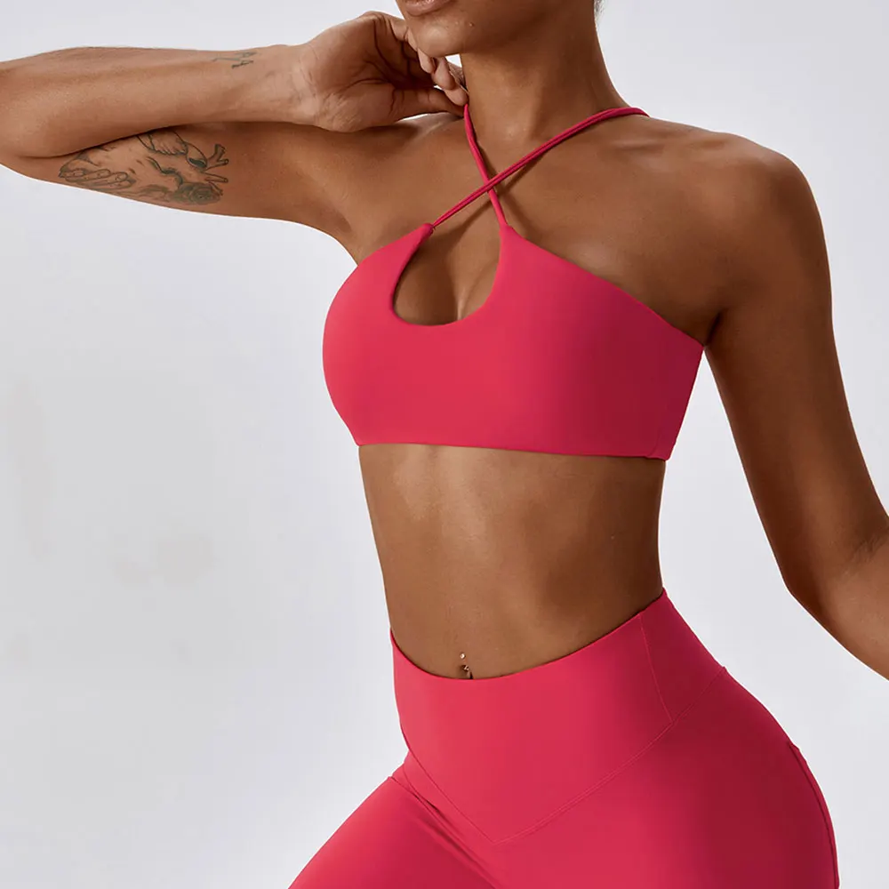Donne Traspirante Sexy Yoga Sport Reggiseno Donna Antiurto Schiena Sport Top Athletic Fitness Running Gym Vest Top Abbigliamento Sportivo Yoga Spo