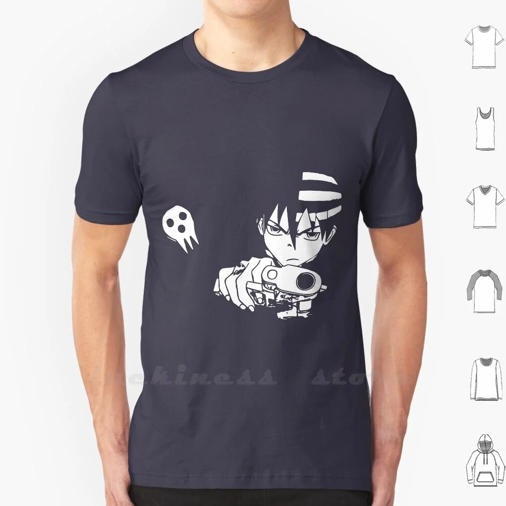 Soul Eater Death The Kid T Shirt 6Xl Cotton Cool Tee Death The Kid Death Kid Soul Eater Demon Twin Guns Guns Shinigami Anime