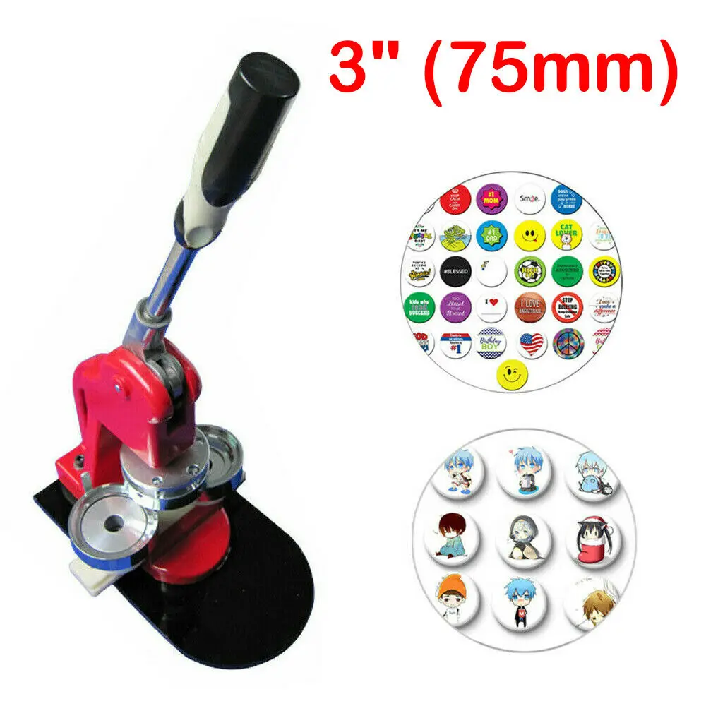 3 Pollici Pulsante Badge Maker Macchina Fai Da Te Pulsante Badge Punch Press Machine Con Stampo
