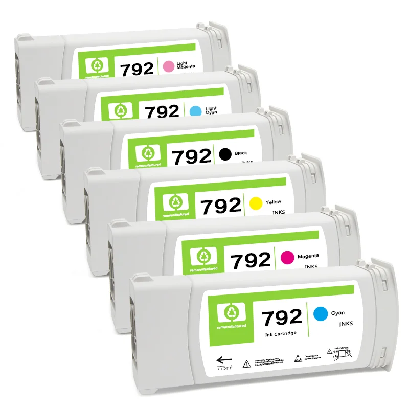 Cartuccia D'Inchiostro In Lattice Per Hp792 Per Plotter Hp Designjet L26100 L26500 L28500 6 Pezzi