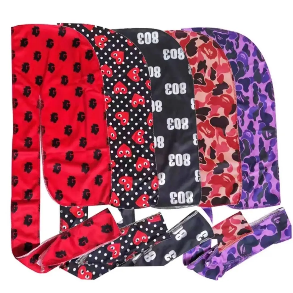 Donne Designer Durag Vendor Mondey Design Head Wear Du Rag Bulk Vendor50Pcs