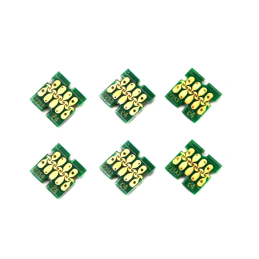 T7251-T7254 T725A Bianco Circuito Integrato Della Cartuccia Di Inchiostro Per Epson Surecolor F2000 F2100 Sc-F2000 Sc-F2100 Stampante T725A00 Chip Bia