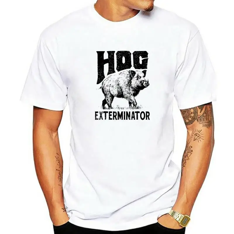 Funny Hountn Pig Sus Hunter Man Exterminator Shirt Cotton Young Magliette Fitness Tight Top Uomo Tees Classic Summer