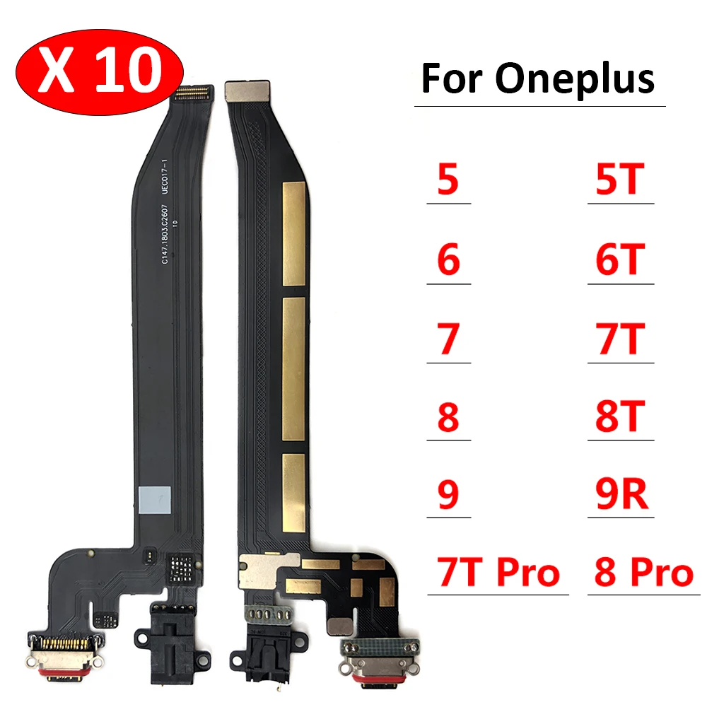 10 Pz Connettore Originale Caricatore Micro Usb Porta Di Ricarica Cavo Flessibile Per Oneplus One Plus 5 5T 6 7 7T 8 8T 9 Pro 9R Nord N10 5G