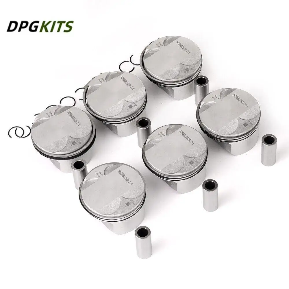 6Pcs 11257561850 11257561848 Pistons Anelli Set Φ82Mm Per Bmw E60 E90 325I 523I N52B25 Con 1 Anno Di Garanzia