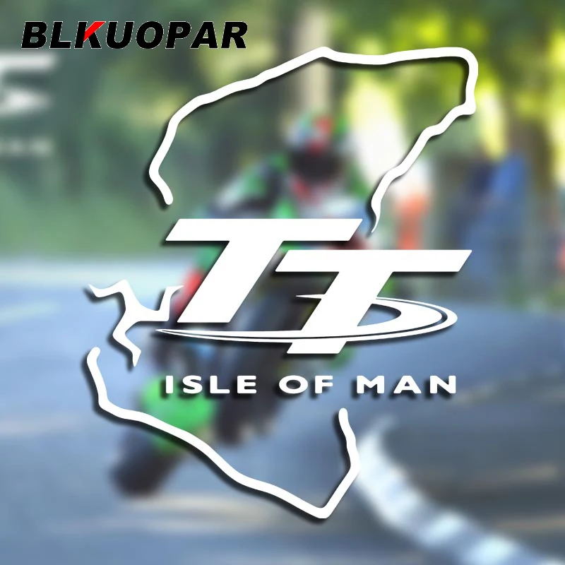 Blkuopar Isle Of Man Tt Map Racing Car Sticker Creative Decal Graphics Die Cut Windows Trunk Bumper Caravan Car Door Protector
