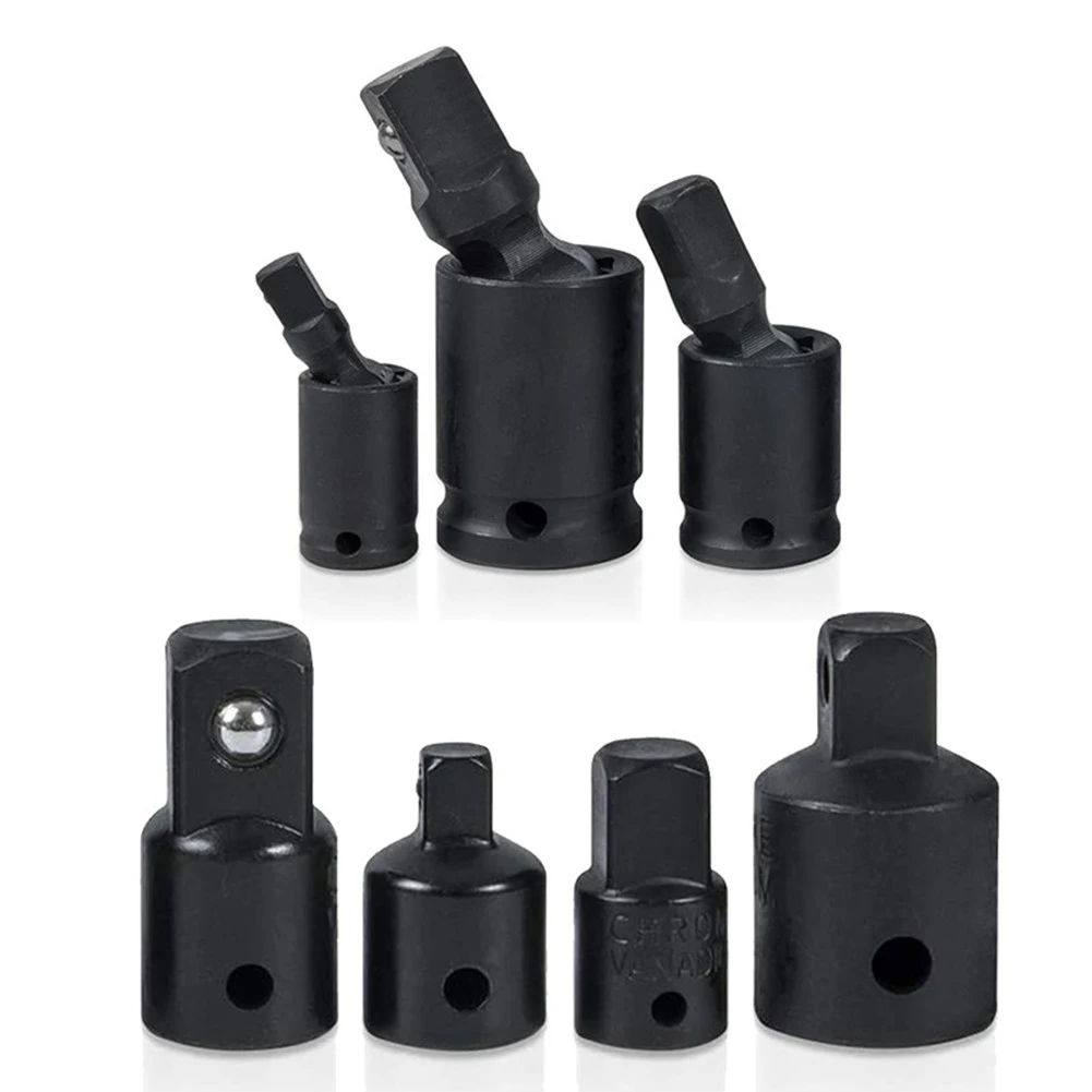 7Pcs Impatto Socket Adapter & Reducer Set Pneumatico Universale Giunto Girevole Air Impact Socket Adapter 1/4 3/8 1/2Inch Presa Di Adattarsi
