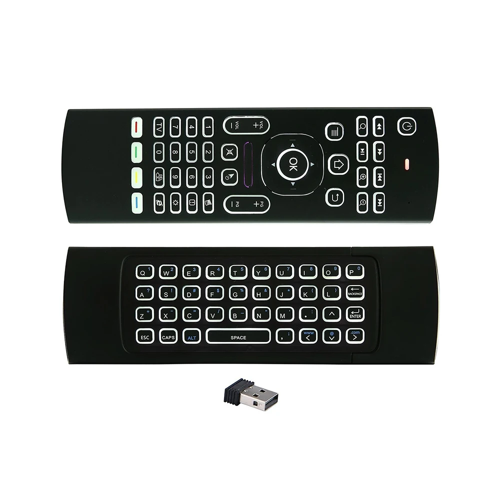 Mx3 Air Mouse Smart Voice Remote Control Rf 2.4G Tastiera Wireless Retroilluminata Fly Mouse Per Android 11.0 10.0 Tv Box