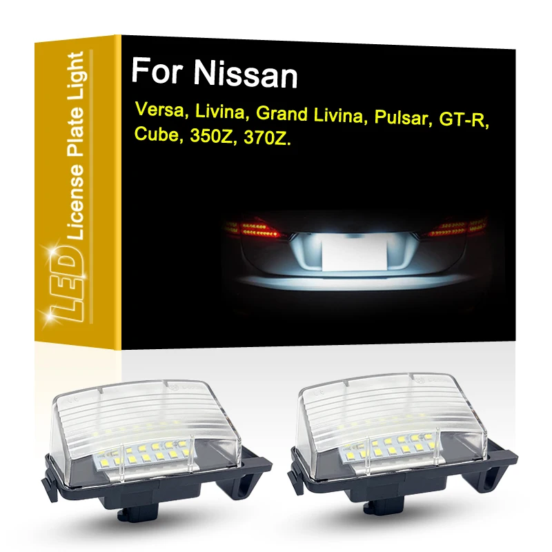 Lampada Targa Led 12V Per Nissan Versa Grand Livina Pulsar Gt-R Cubo 350Z 370Z Livina Bianco Targa