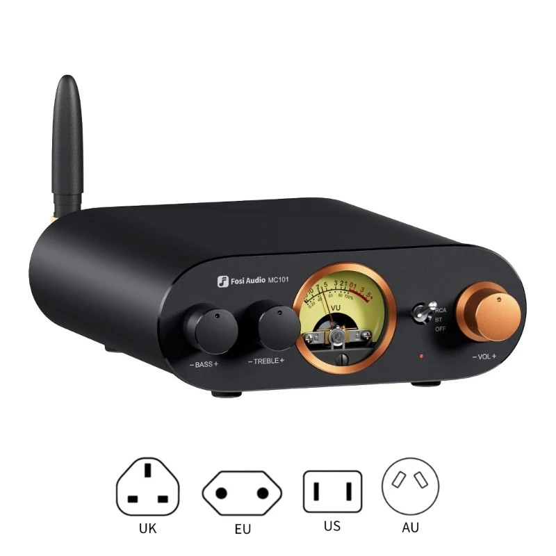 Amplificatore Stereo Compatibile Mc101 Con Ricevitore Hifi A 2 Canali Vu Meter Dropship