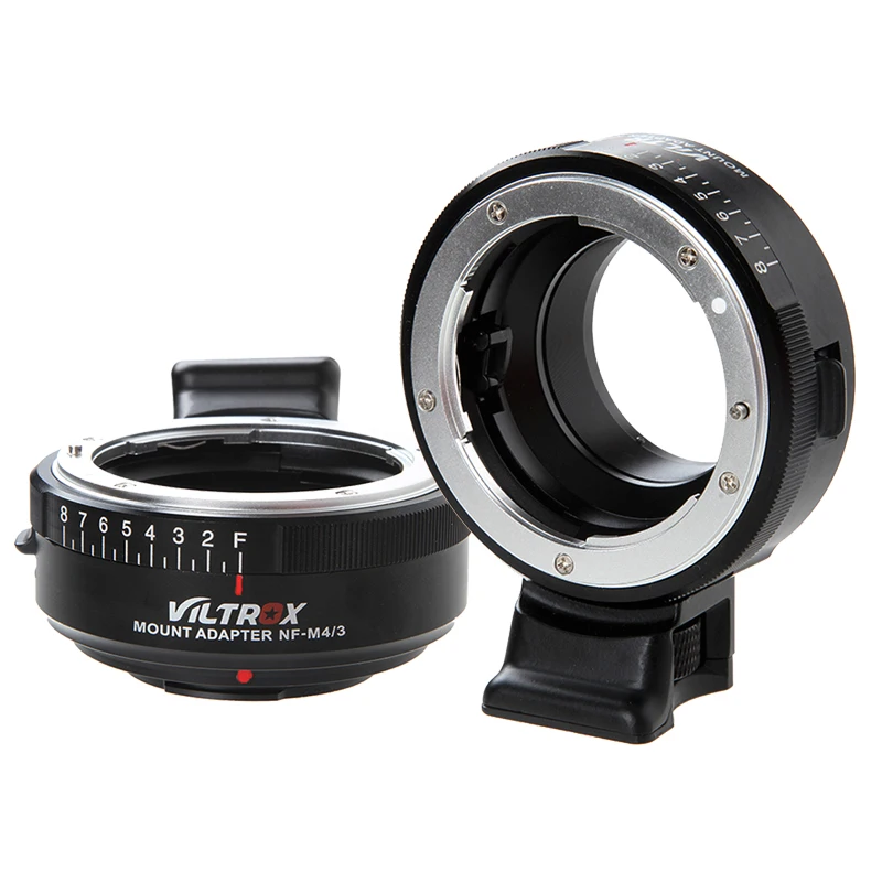 Viltrox Nf-M4/3 8-Stop Anello Adattatore Per Obiettivo Con Montaggio Su Apertura Per Obiettivo Nikon G F Ai S D Per Fotocamera M4/3 Olympus Panosonic 