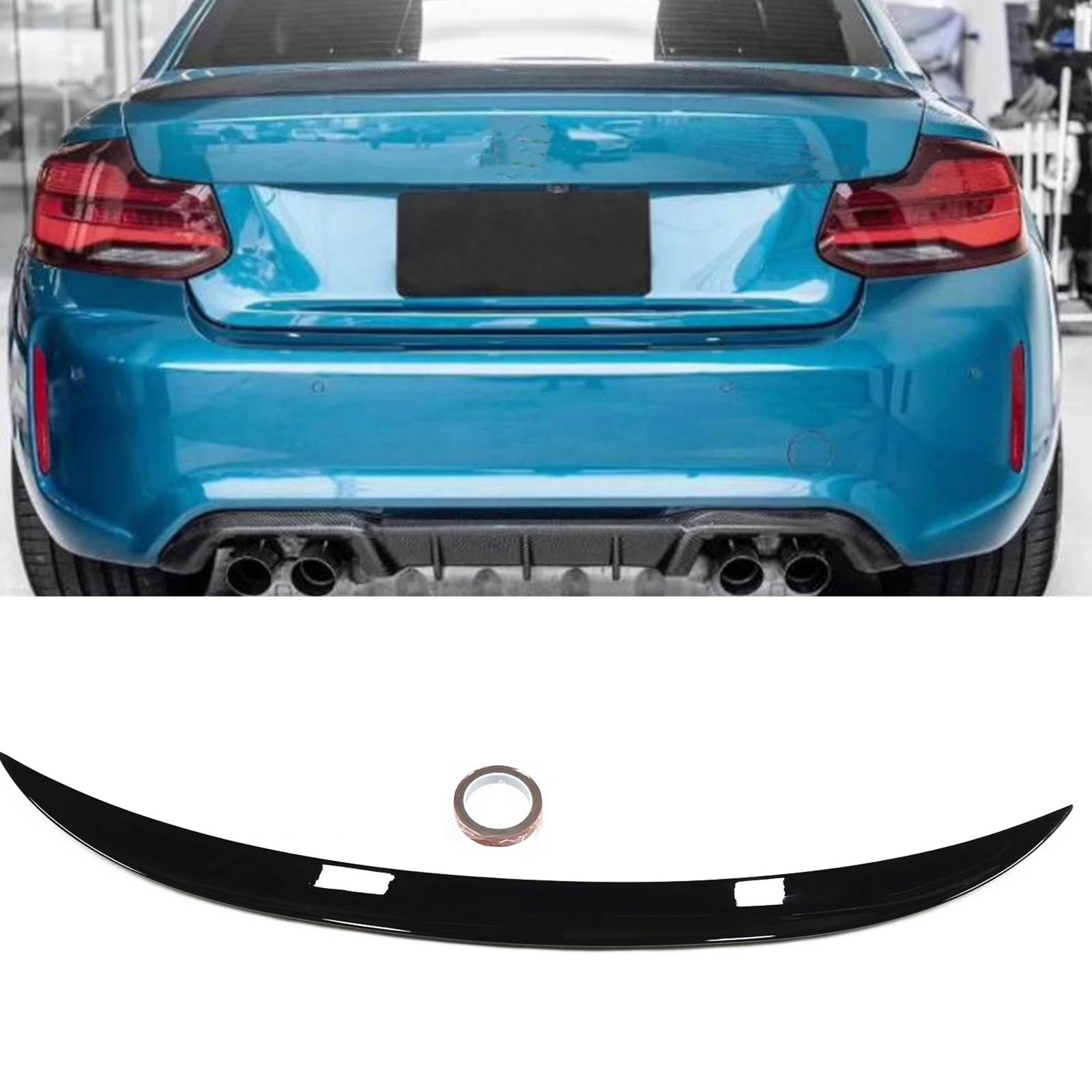 Posteriore Tronco Ala Spoiler Flap Splitter Lip Per Bmw M2 F87 E New M2 Competition S55 2 Series F22 F23 Coupe Convertible 2014-2021