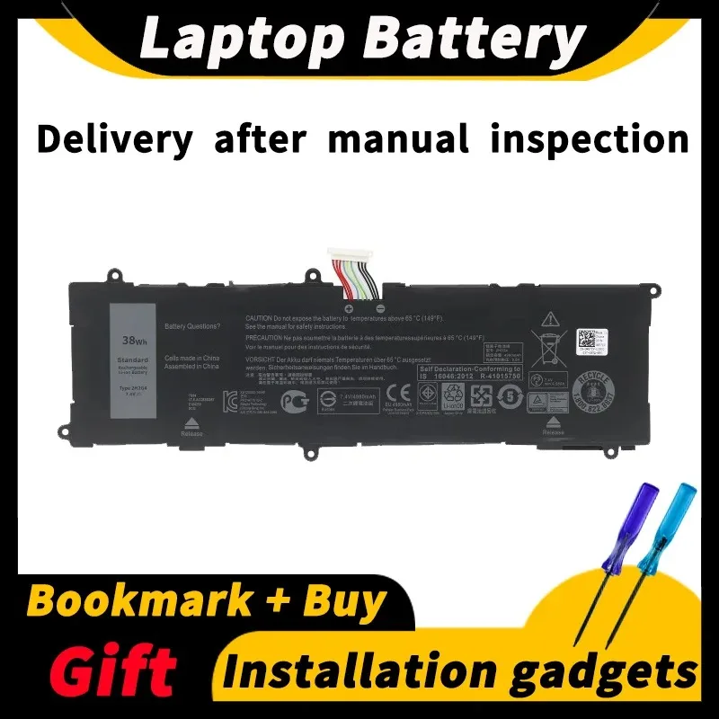 Per Dell Latitude 11-5175 5179 Vhr5P 0 Rfh3V Rfh3V 7.4V 38Wh/4980Mah Batteria Tablet Pc