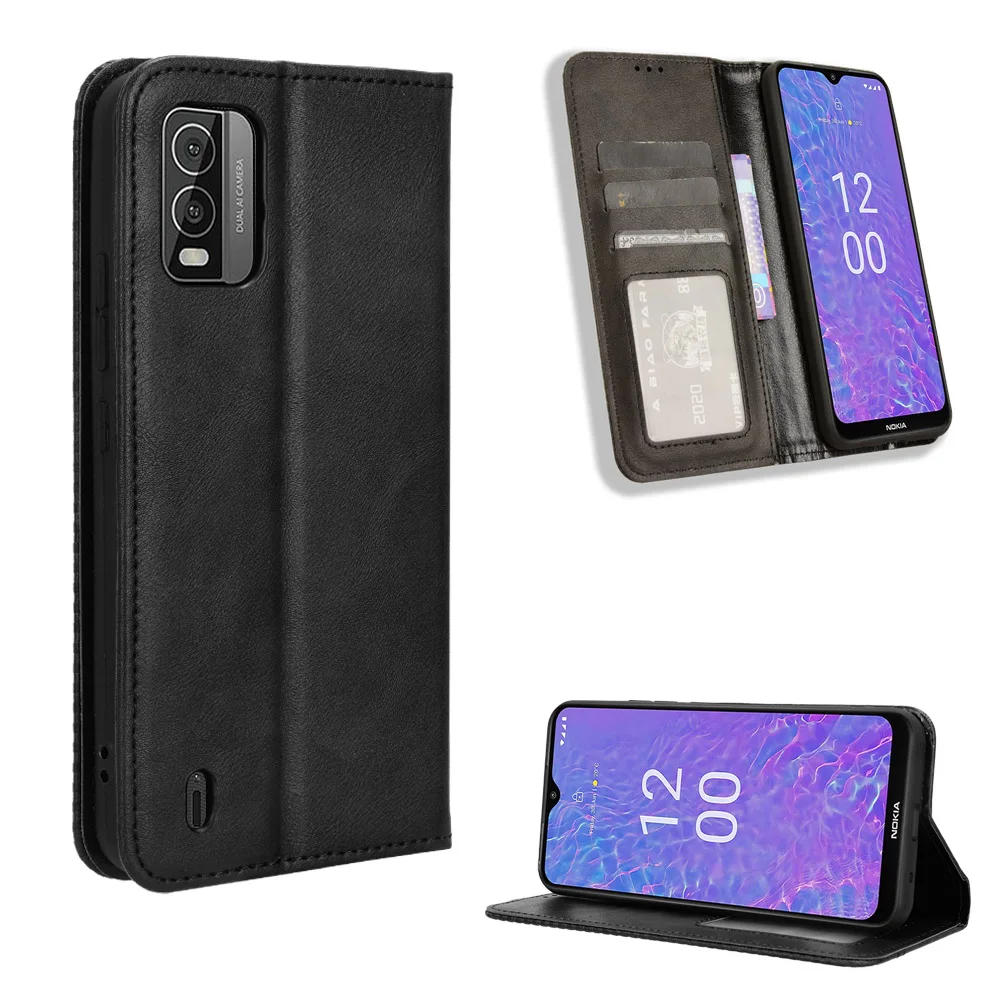 Custodia A Portafoglio In Pelle Di Lusso Per Smartphone Nokia C210 Flip Case 360 Protect Book Funda Per Nokia C210 Custodia Per Telefono Shock
