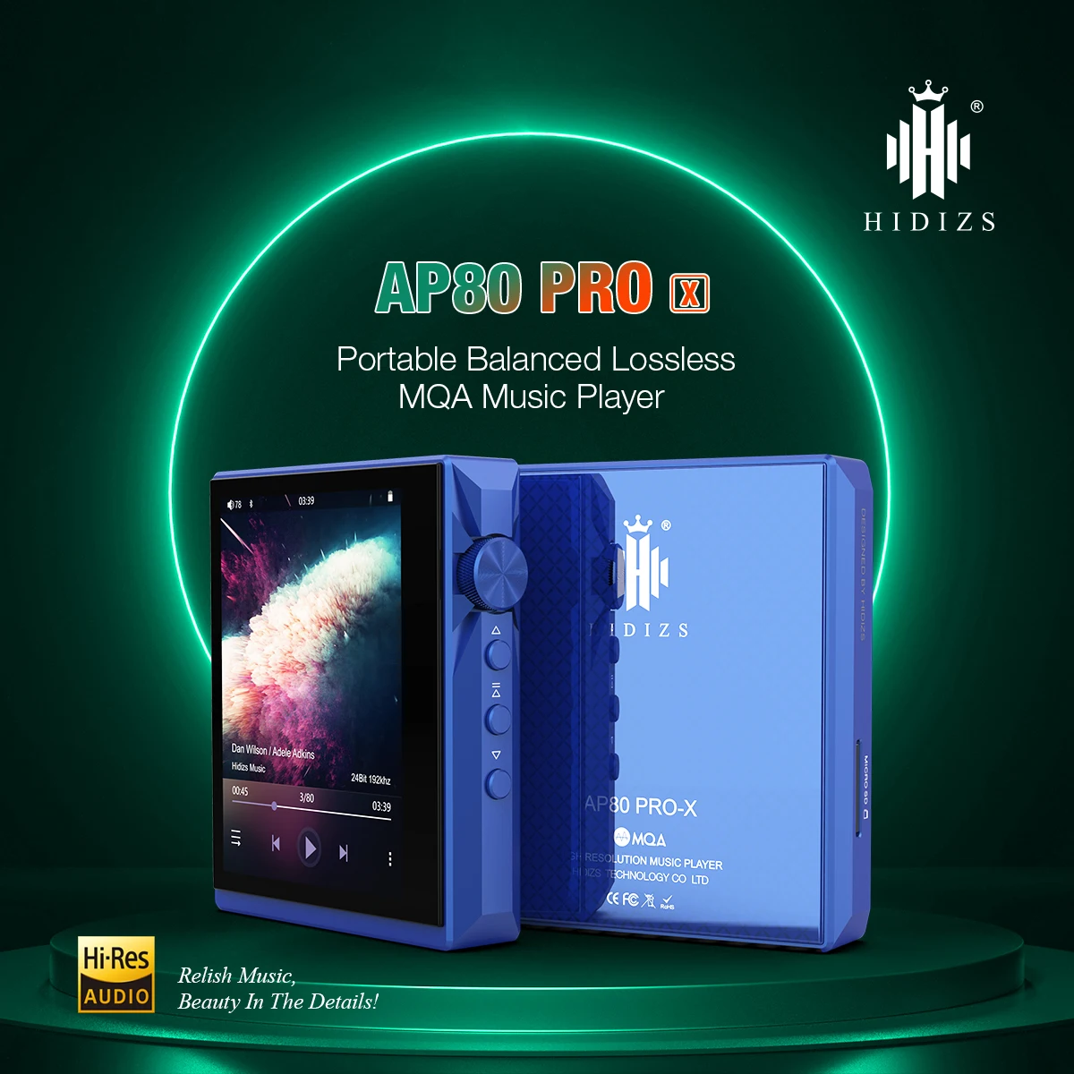Hidizs Ap80 Pro X Lettore Mp3 Portatile Bilanciato Lossless Mqa Music Bluetooth Player Flac Ldac Usb Dac Dsd64/128 Dap
