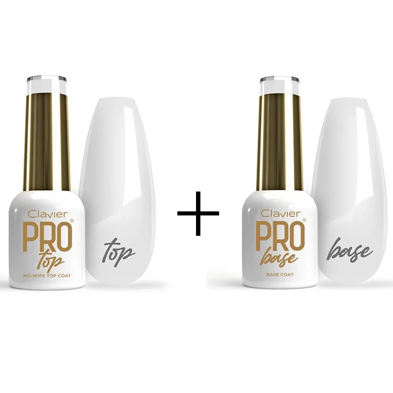 Clavier Base Top Coat Gel Polish Uv Soak Off Semi Permanent Nail Art Gel Vernice Seal Layer Glassato Seal Layer Set Nail Hybrid