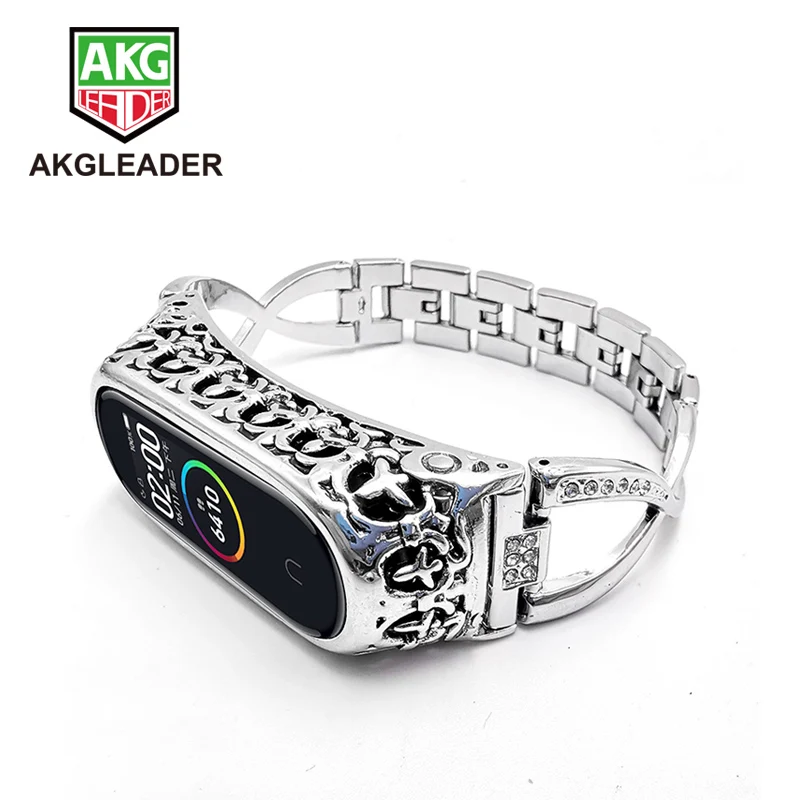 Per Xiao Mi Mi Fascia 4 3 Braccialetto Del Braccialetto Watch Band Intagliare Processo Di Copertura Per Mi Fascia 4 3 Correas De Reloj Delle Donne Del