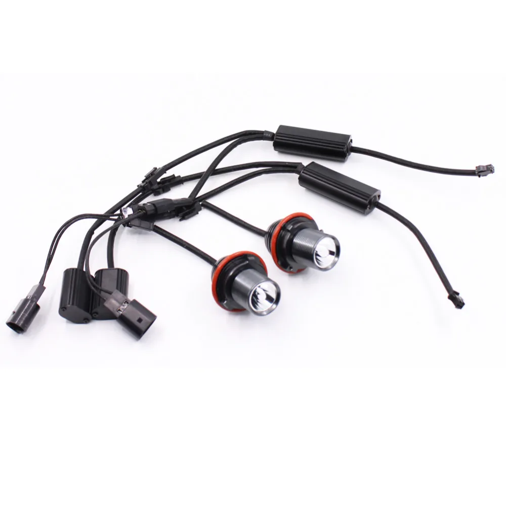 2Pcs 10W Led Angel Eye Halo Light Nessun Errore Per E87 E39 E61 E60 E63 E64 E65 E66 E83 E53 Lampadine Angel Eye Bianco