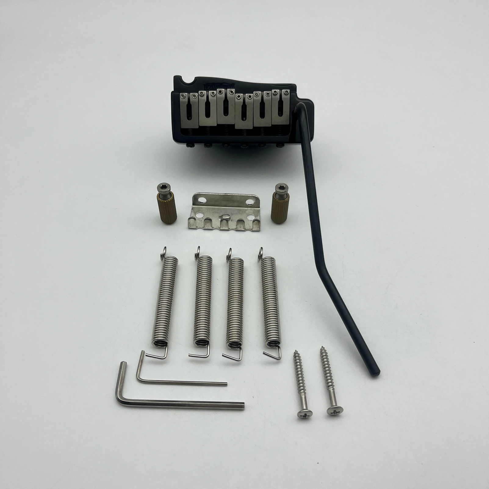 Wilkinson Black Electric Guitar Double Locking Tremolo System Bridge Sella In Acciaio A 2 Punti, Accessori Professionali