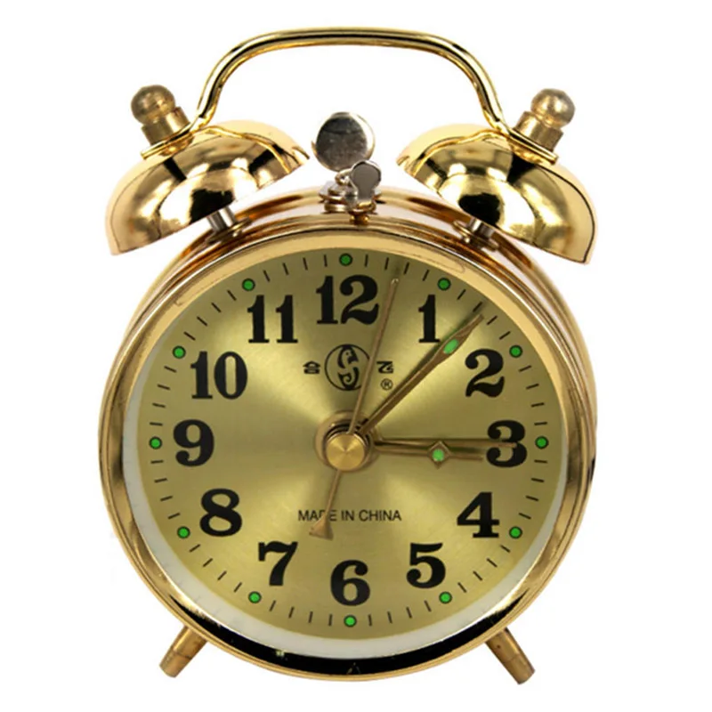Sveglia Meccanica In Oro A Ferro Di Cavallo Manuale Carica Orologio Vintage In Metallo