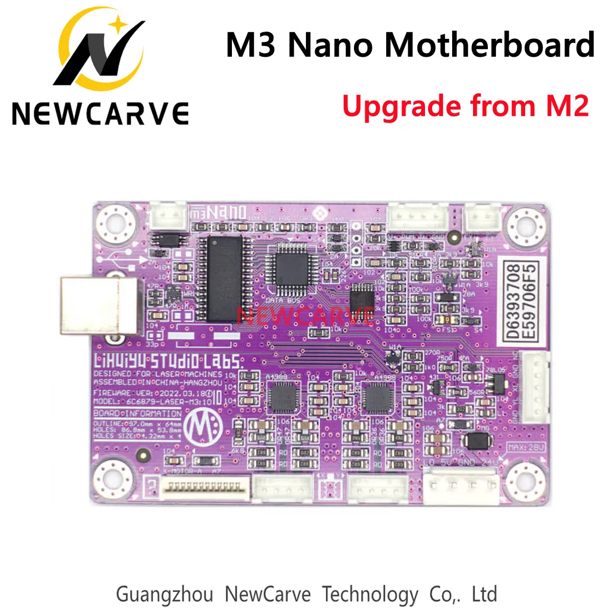 Lihuiyu M3 Aggiornamento Da M2 Nano Mother Main Board Sistema Di Controllo Laser Per Fai Da Te 3020 3040 K40 6040 Laser Cutter Newcarve