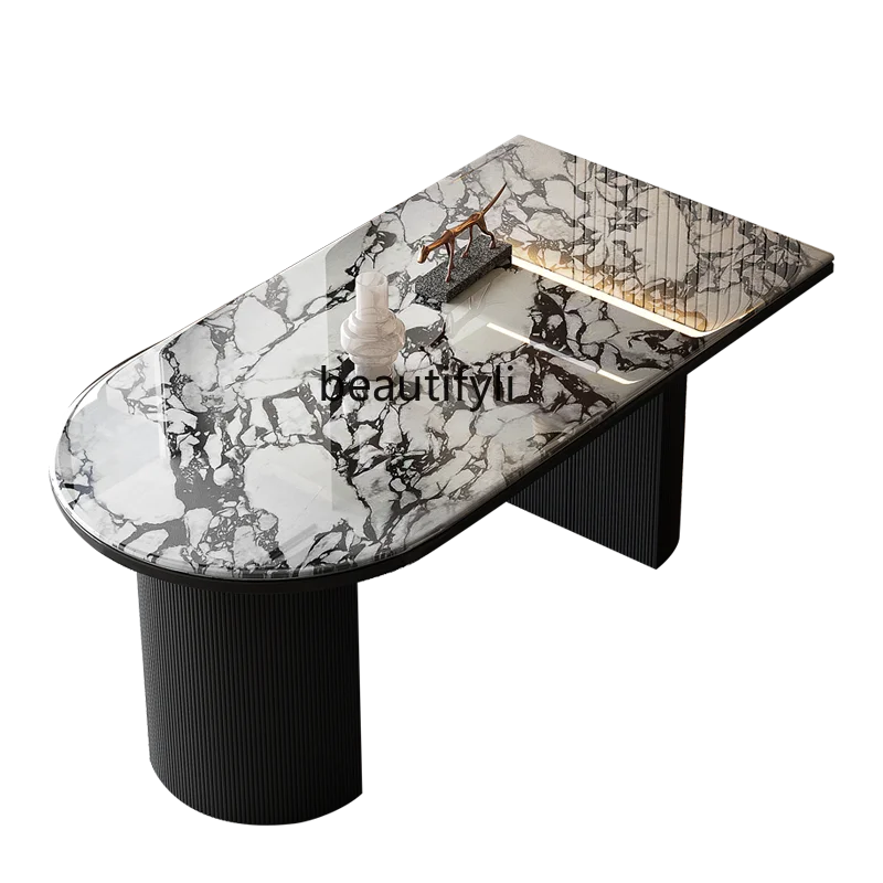Semicerchio Kitchen Island Tavolo Da Pranzo In Marmo Light Luxury Bulgari Luxury Stone Designer Home Table