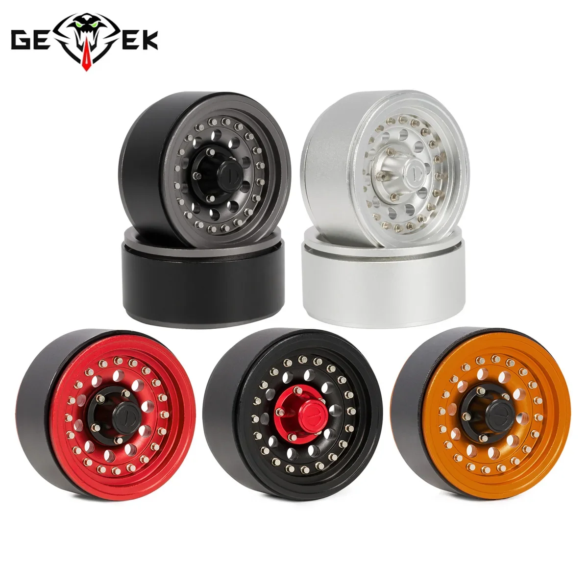 Cerchi In Alluminio 1.9 "Beadlock Per 1/10 Rc Car Crawler Scx10 Rr10 Capra Trx4 Trx6 Vs4 Brx01 Element Enduro Tf2 Yk6101 Ex86190