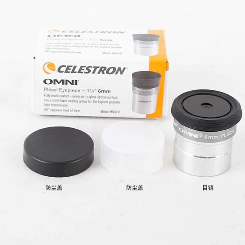 Celestron 1.25 "6Mm Serie Omni Lente Oculare A Quattro Elementi Plossl Per Accessori Telescopio Astro