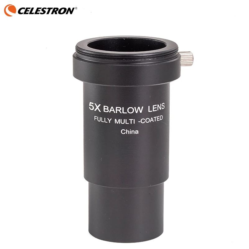 Celestron Universal Metal 1.25 Pollici 5X Extender Telescope Double 5X Barlow Lens Colore Nero Barlow Mirror Black