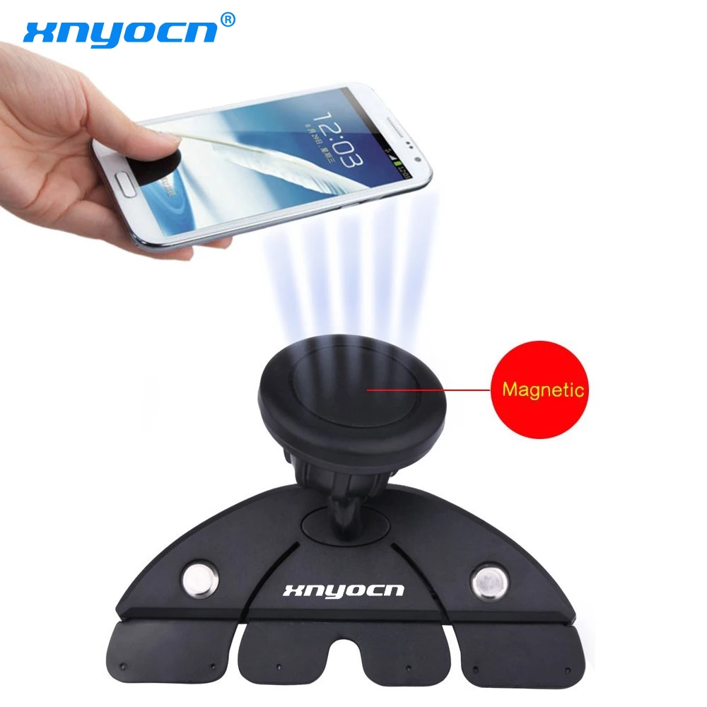 Universale Regolabile Lettore Cd Slot Per Smartphone Mobile Phone Car Mount Holder Girante 360 Magnete Del Basamento Della Staffa Per Gps Mobile