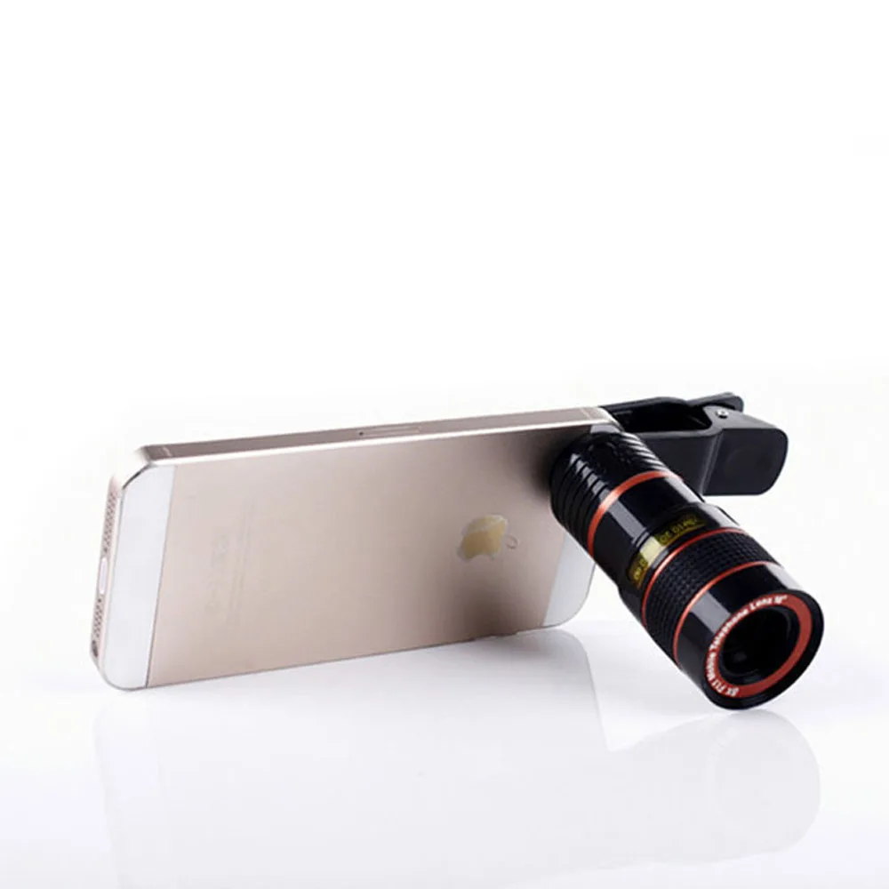 Universale Clip Len 8X 12X Zoom Mobile Phone Telescope Lens Teleobiettivo Esterno Smartphone Camera Lens Per Iphone Samsung