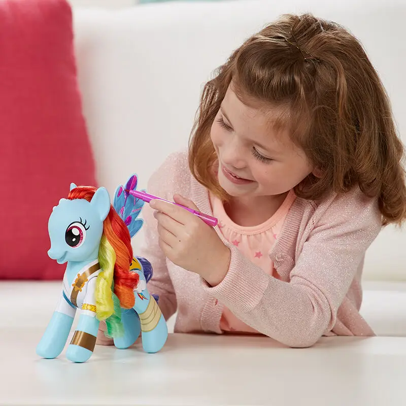 Sj My Little Pony Music Rainbow Dash Anime Figure Toys Cute Kawaii Flip Whirl Pirate Singing Song Bird Serenade