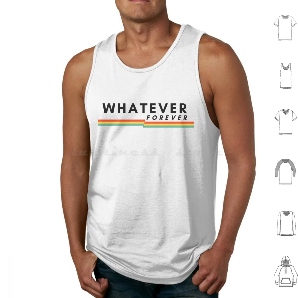 Whatever Forever Tank Tops Vest Sleeveless Whatever Whatever Forever Tumblr Pink Cute Hands Pastel Basic New White Forever