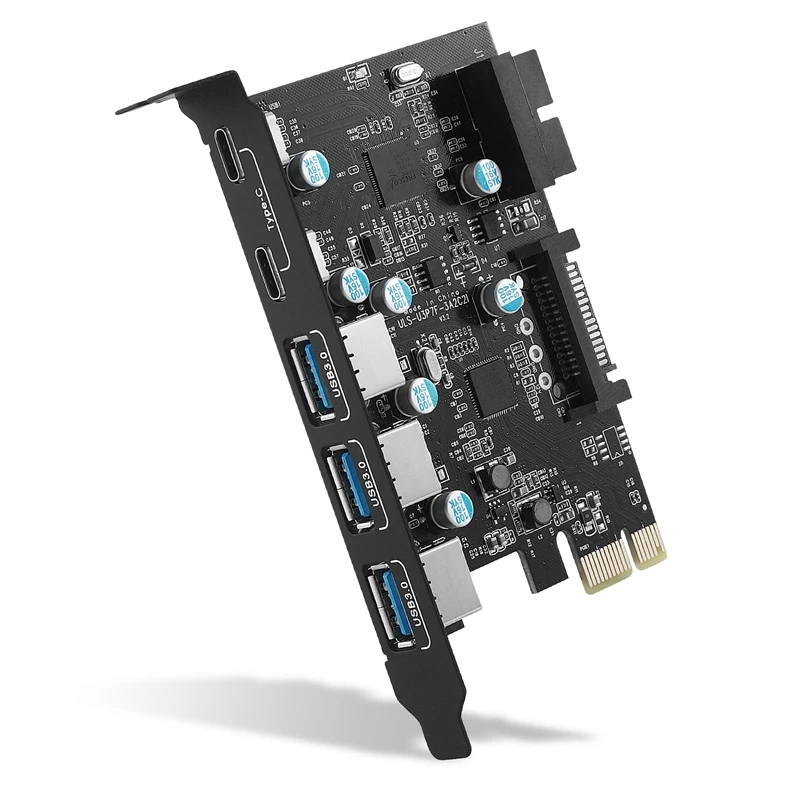 Pci-E X 1 To Usb Expansion Card, Usb 3.0 5Gpbs Pci Express Card, Pcie Motherboard Card For Pc Desktop, Windows Mac Linux