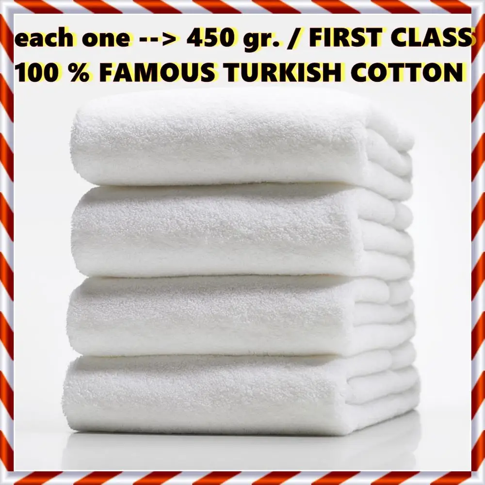 Asciugamano Per Hotel Asciugamano Da Bagno Per Hotel Bianco 100% Cotone Morbido Turco Hotel Spa Sauna Salone Di Bellezza Salviette Da Bagno 450 Gr. 70