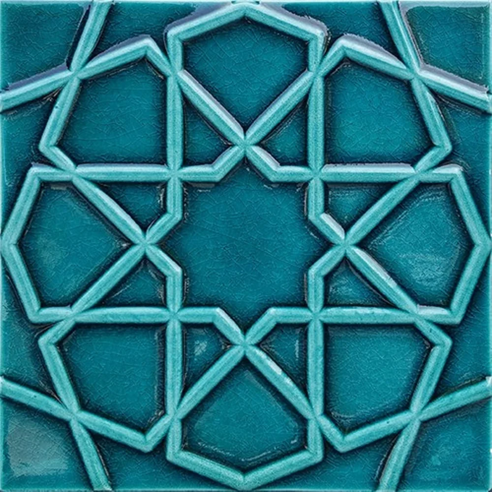 Mosaico In Ceramica Faience Artigianato 20X20 Cm Fatto A Mano In Turchia Kg3