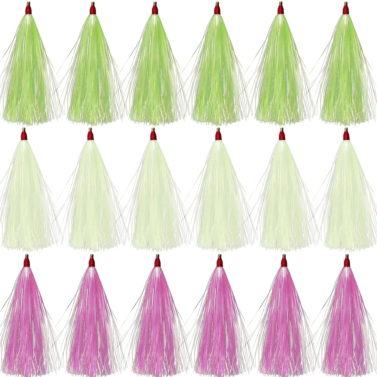 Bucktail Teasers Mylar Flash Teaser Coda Bucktail Teaser Fluke Rigs Flounder Esche Da Pesca Esche Rigs