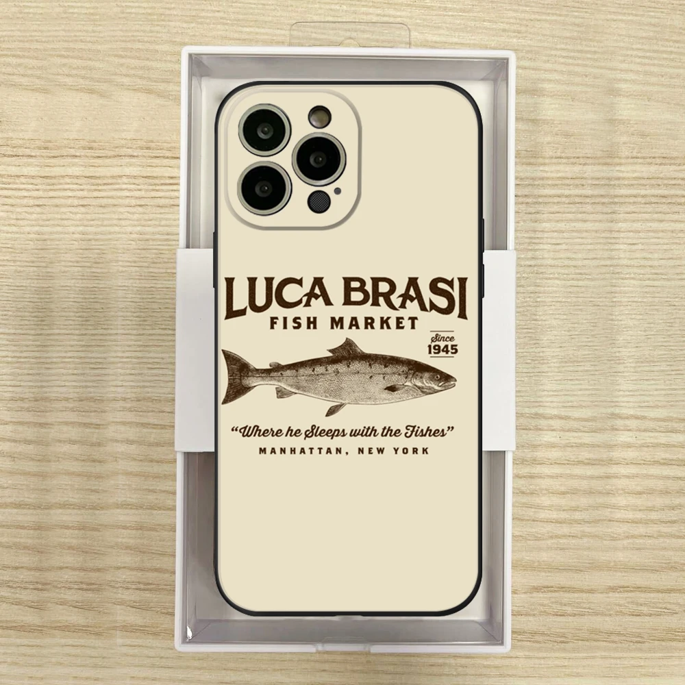Per Iphone 14 Luca Brasi Fish Market Custodia Per Telefono Per Iphone 14 11 12 Pro 8 7 Plus X 13 Pro Max Se2020 Xr Xs Soft Cover